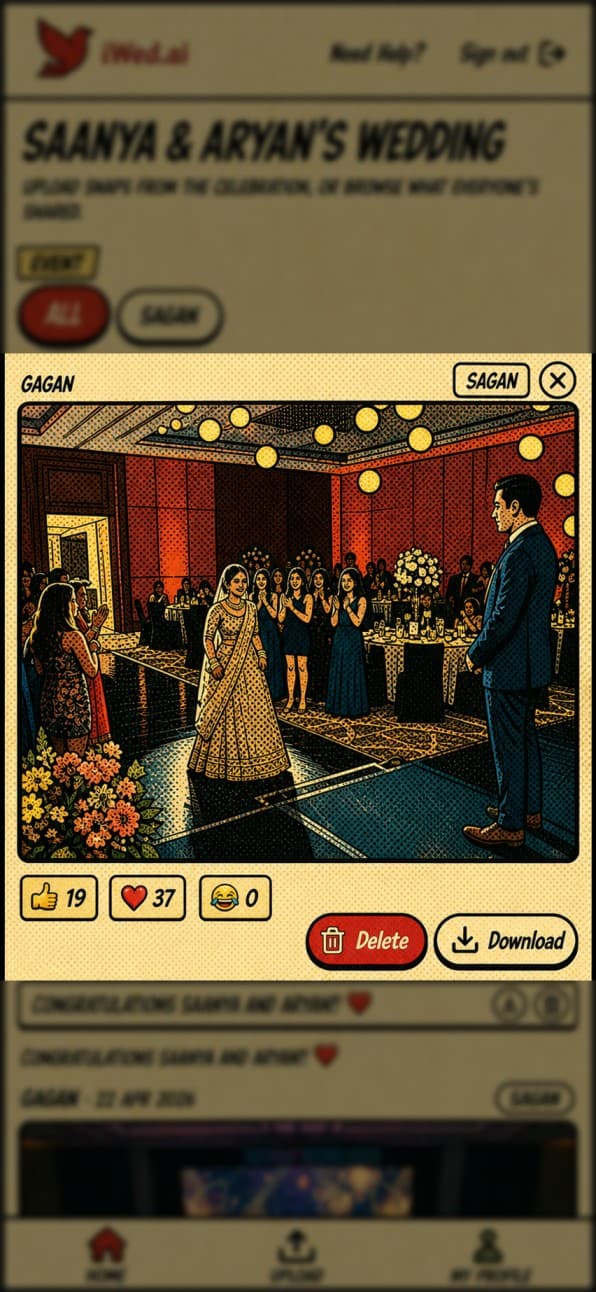 Snaps full-screen photo viewer on a phone